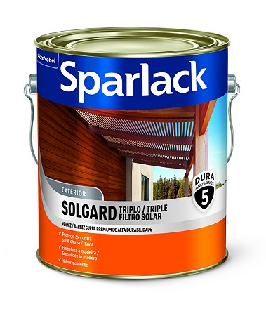 VERNIZ SOLGARD TRIPLO FILTRO SOLAR ACETINADO NATURAL 3,6L SPARLACK