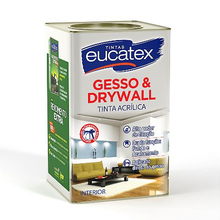 TINTA GESSO & DRY WALL 18L BRANCA EUCATEX