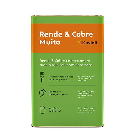 TINTA ACRILICA RENDE E COBRE MUITO FOSCO BRANCO 18L SUVINIL