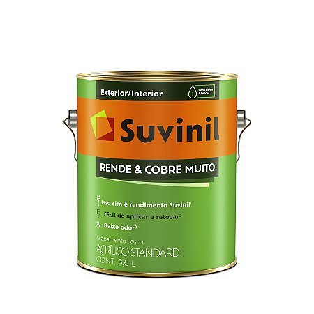 TINTA ACRILICA RENDE E COBRE MUITO FOSCO BRANCO 3,6L SUVINIL