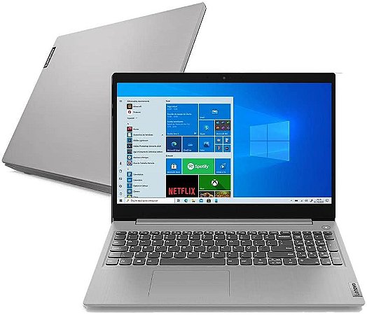 Notebook Lenovo Ultrafino IdeaPad 3i i3-10110U 4GB 1TB Windows 10 15.6" 82BS0002BR Prata