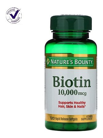 Biotin 10000 Mcg Nature's Bounty 120 Softgels Natrol