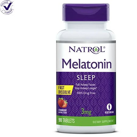 Natrol Melatonina 3 mg 90 tabletes Fast Dissolve