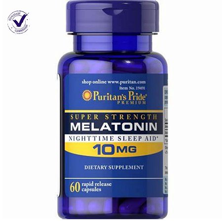 Melatonina Sleep 10 Mg Puritans Pride 60 Cápsulas