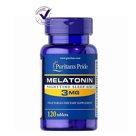 Melatonina Sleep 3 Mg Puritans Pride 120 Tabletes