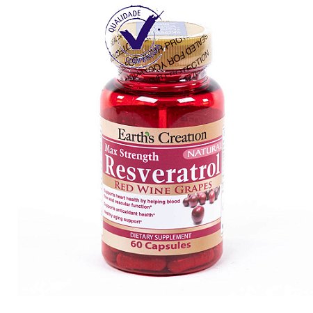 Resveratrol 500 Mg Earths Creation 60 Cápsulas