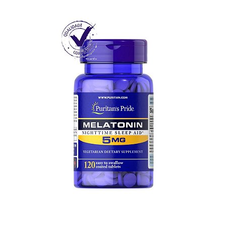 Melatonina 5 mg 120 tabletes Puritan´s Pride