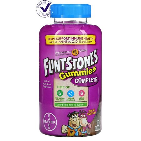 Multi Vitaminas Em Gomas Flintstones Com 180 Bayer