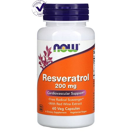 Natural Resveratrol 200mg 60caps Now Foods