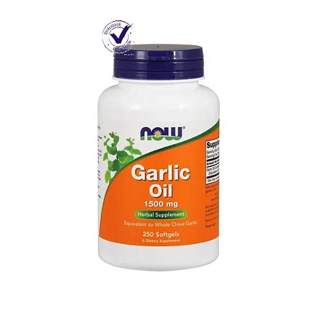 Óleo De Alho 1500 Mg Now Foods 250 Caps Garlic Oil