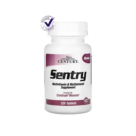 Suplemento Multivitamínico e Multimineral 21st Century - Sentry Women - 120 Comprimidos