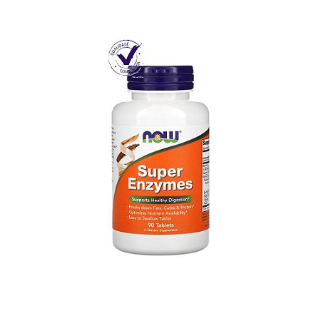 Super Enzimas Digestivas 90 Tablets  Now Foods