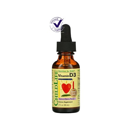 Vitamina D3 Infantil Childlife Liquido Sabor Frutas 30 Ml