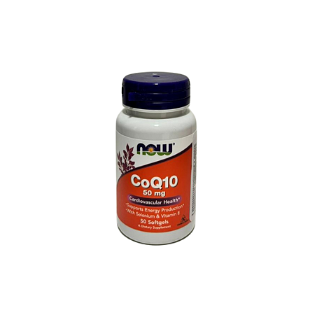 CoQ10, 50 mg, 50 Cápsula Softgel NOW Foods