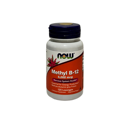 Metil B-12, 5.000 mcg, 120 Pastilhas - NOW Foods