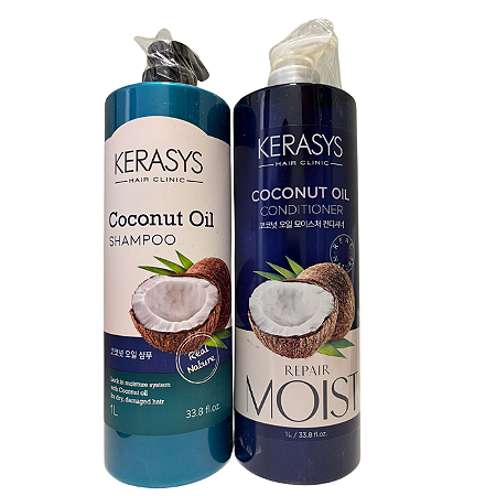 Kerasys Shampoo 1L e Condicionador 1L - Coconut