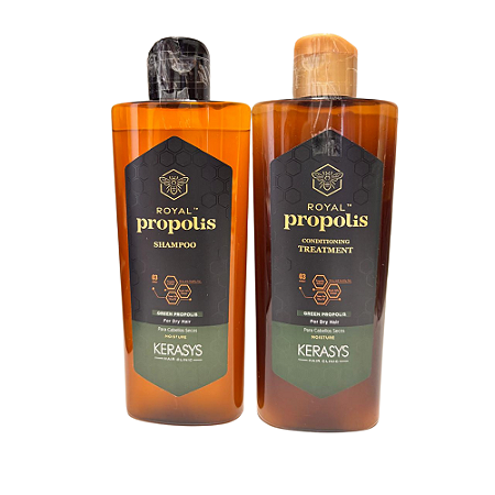 Kerasys - Royal Propolis - Green Propolis - Shampoo 180 ml + Tratamento Nutritivo e Antifrizz 180 ml