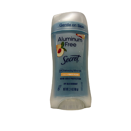 Desodorante Sólido Invisível, Sem Alumínio, Pessego Branco, Secret