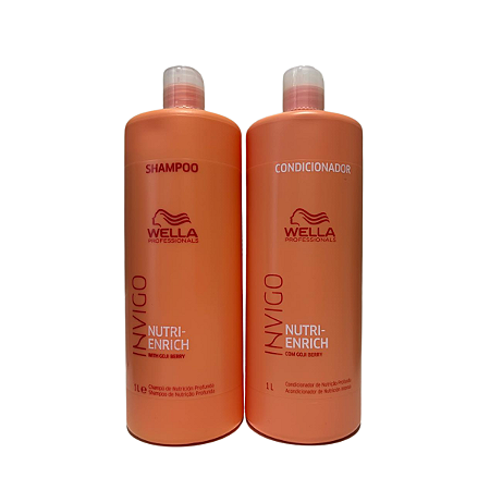 Kit Wella Professionals Invigo Nutri Enrich Shampoo 1000ml + Condicionador 1000ml