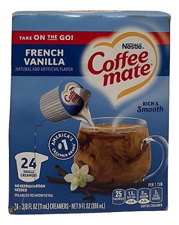 Coffee Mate Nestlé Baunilha Creme Líquido Para Café - 24un