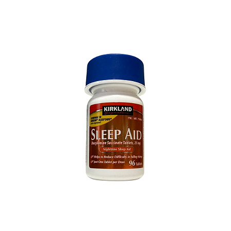 Sleep Aid, Auxílio Do Sono Doxylamine 25mg, 96 comprimidos, Kirkland