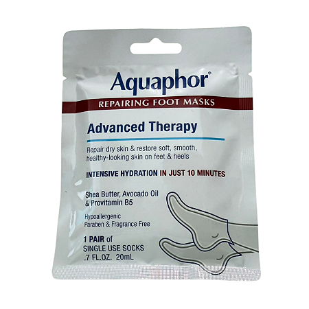 Máscaras Reparadoras para os Pés, 1 Par, 20 ml (0,7 fl oz) Aquaphor