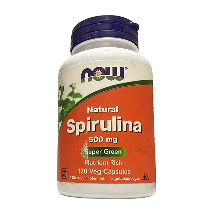 Espirulina Natural, 500 mg, 120 Cápsulas Vegetais - NOW Foods