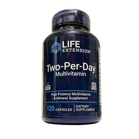 Multivitamínico Dois por Dia, 120 Cápsulas - Life Extension