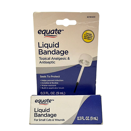 Curativo Líquido Equate, Analgésico e Antisséptico Tópico para Pequenos Cortes, 8,5 g