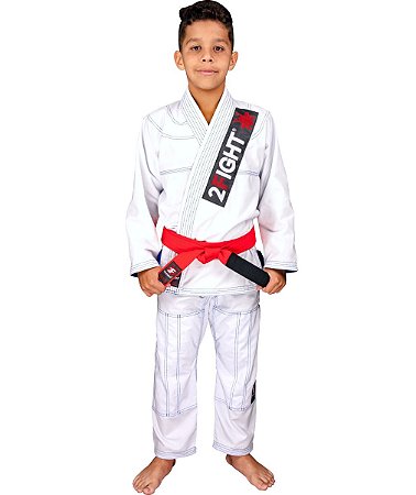 Kimono BJJ INFANTIL - linha RIP STOP cor Branco