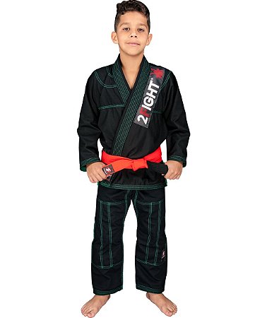 Kimono BJJ INFANTIL - linha RIP STOP cor Preto