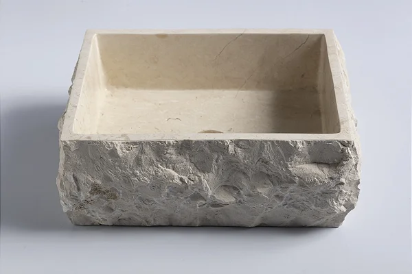 Cuba de Mármore Vulcânico Cream Retangular M