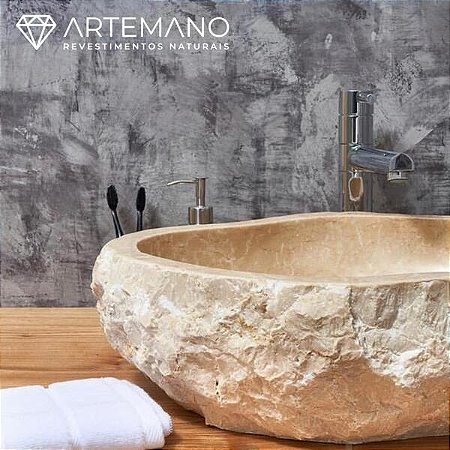 Cuba de Mármore Vulcânico Cream Square Tavarua M