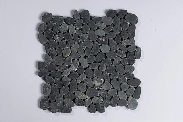 Seixo Flat Telado Preto (Venda por tela de 30x30)