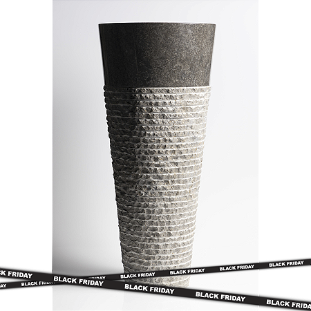 Cuba Pedestal Black Lines - 40x40x90cm