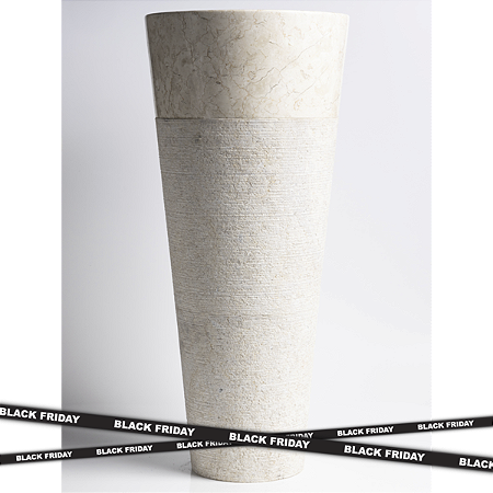 Cuba Pedestal Cream Slim Lines - 40x40x90cm