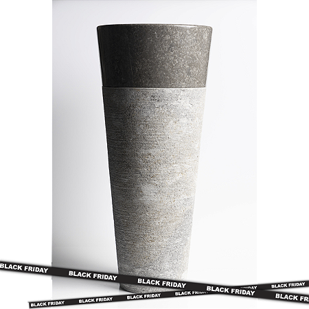 Cuba Pedestal Black Slim Lines - 40x40x90cm