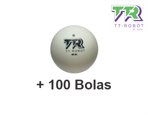 KIT COM 100 BOLAS BRANCAS 1 ESTRELA TENIS DE MESA 40+ ABS COM EMENDA