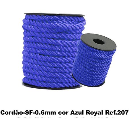 Cordão São Francisco Azul Royal 207 C/10m. 4mm Rolo Cordao-207 Nybc