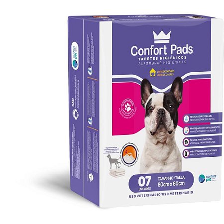 Higiene Para Pet Tapete Confort 80x60 C/ 07 Un 50101 Confort Pet