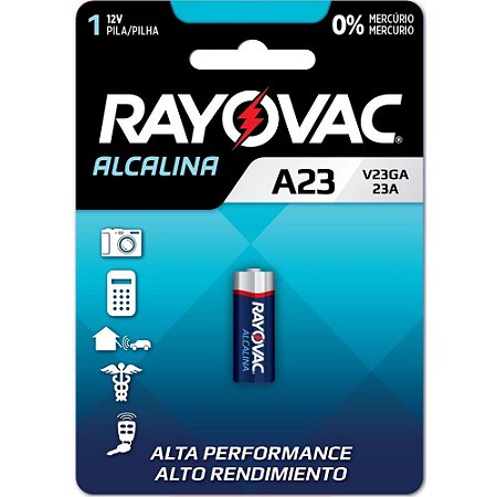 Pilha Alcalina Bateria A23 12v 10cartelasx1un Caixa V23ga-1 Rayovac