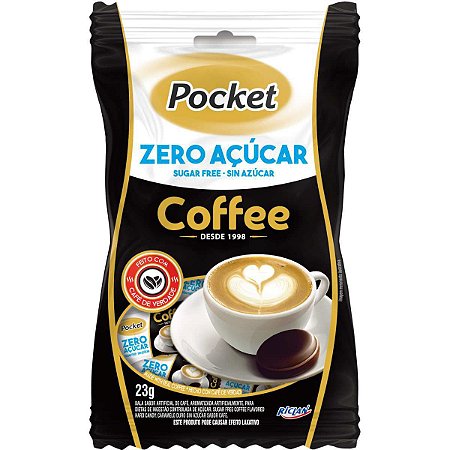 Bala Cafe Pocket Zero Acucar 23G. Riclan