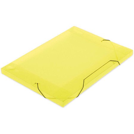 Pasta Aba Elastica Plastica Oficio 18Mm Amarela Soft Polibras