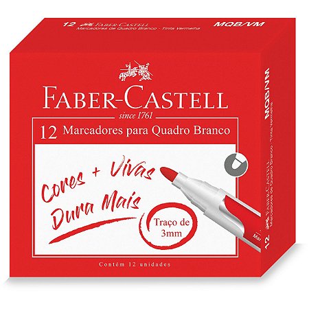 Pincel Quadro Branco Vermelho Faber-Castell