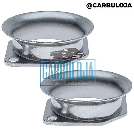Cornetas para Weber 40 Cromada Par, baixas 20mm de Altura, Novas (Valor com desconto > R$ 200,00 p/ pagamento a vista), nova + garantia + pronta entrega - Carbuloja