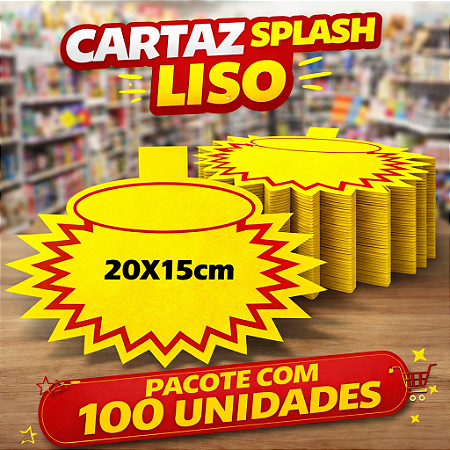 Splash Cartaz Oferta LISO Supermercado 20x15cm - 100 unidades