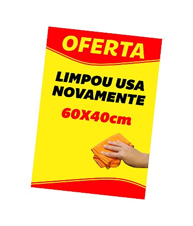 Cartaz De Oferta 60x40cm - Reutilizável - Pode Apagar