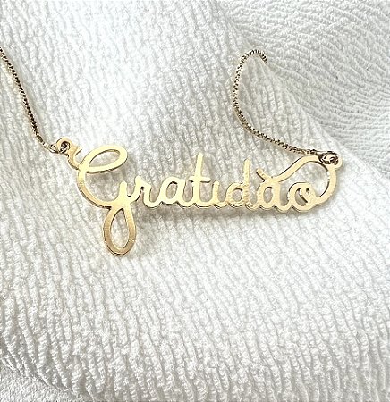 COLAR GRATIDAO BANHADO A OURO 18 K