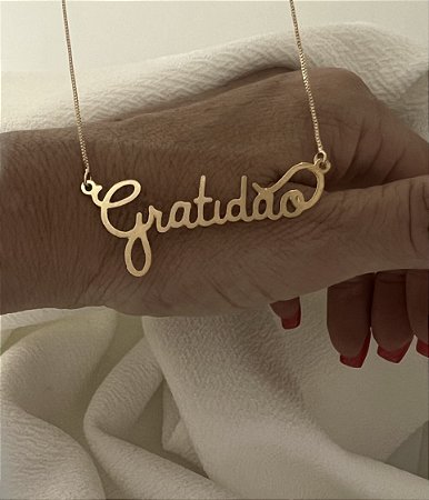 COLAR GRATIDAO BANHADO A OURO 18 K