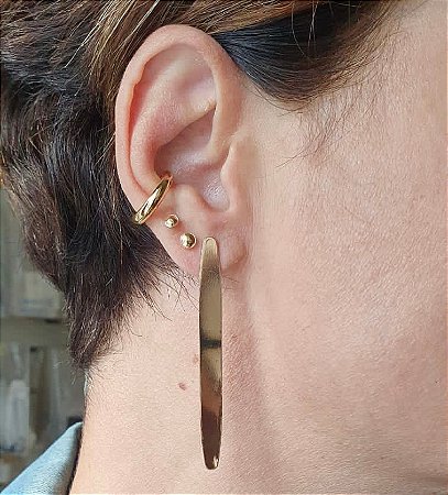 BRINCO PALITO CHAPA BANHADO A OURO 18 K